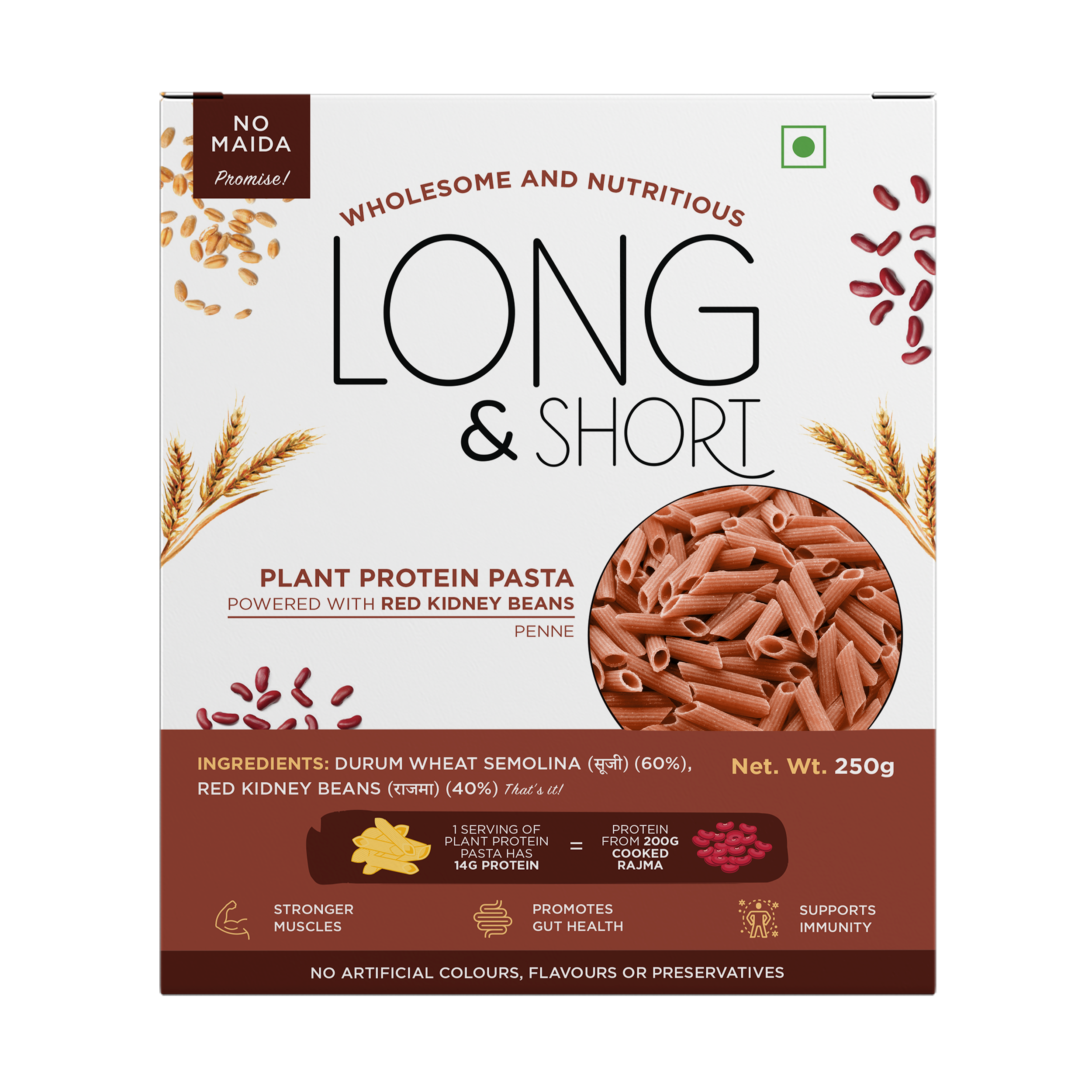 Plant Protein Red Kidney Bean Penne Pasta